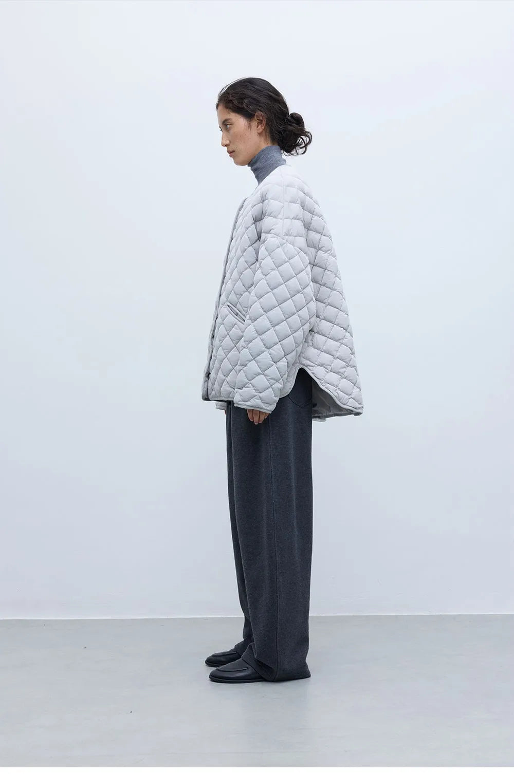 Quilted Turtle Neck Jacket