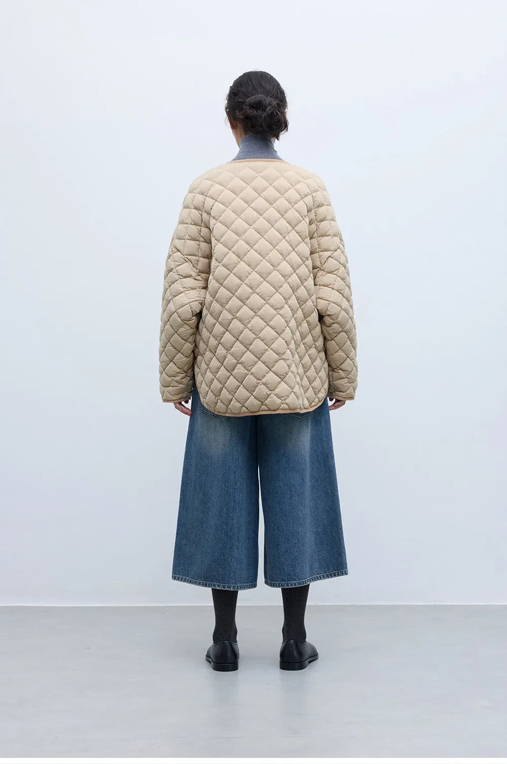 Quilted Turtle Neck Jacket