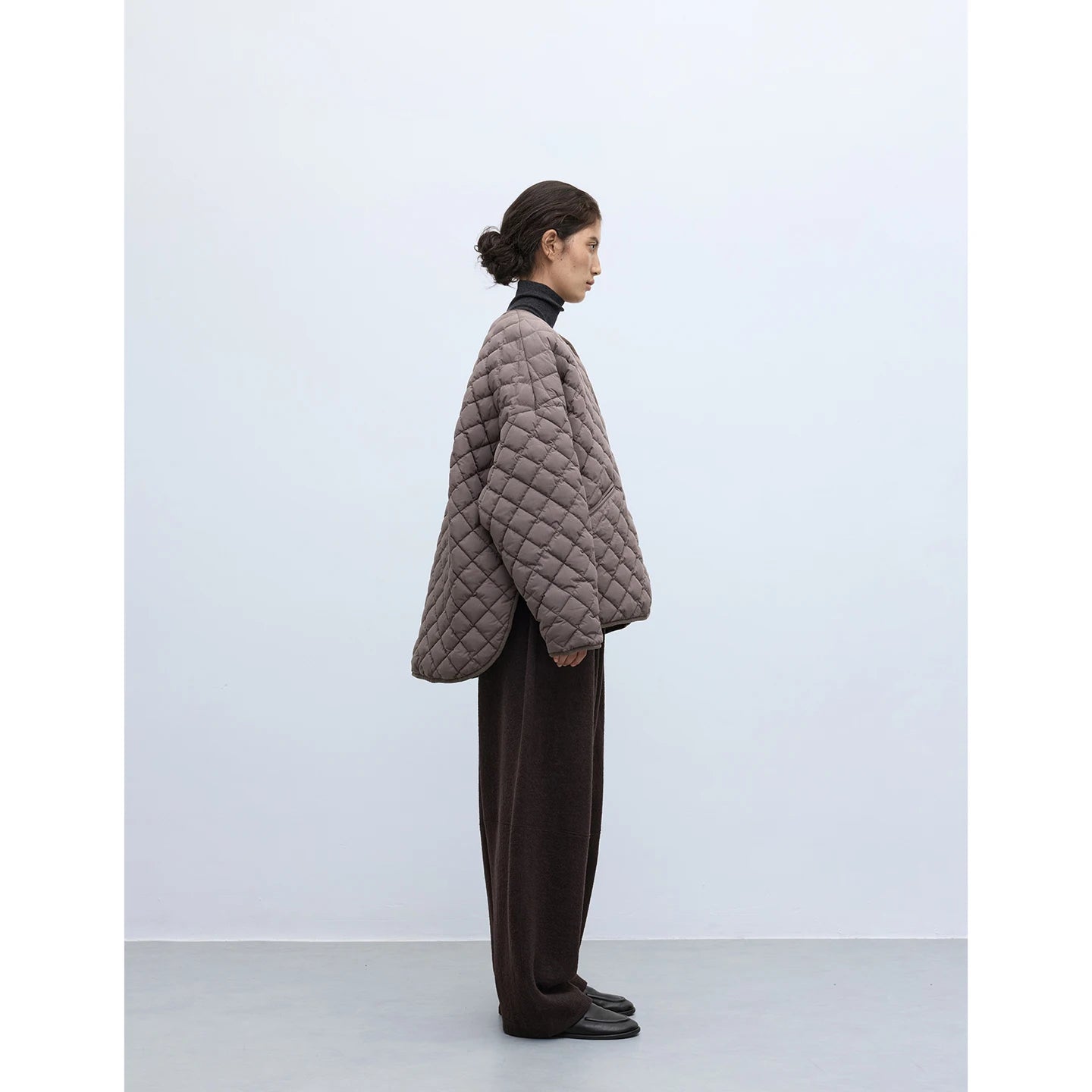Quilted Turtle Neck Jacket
