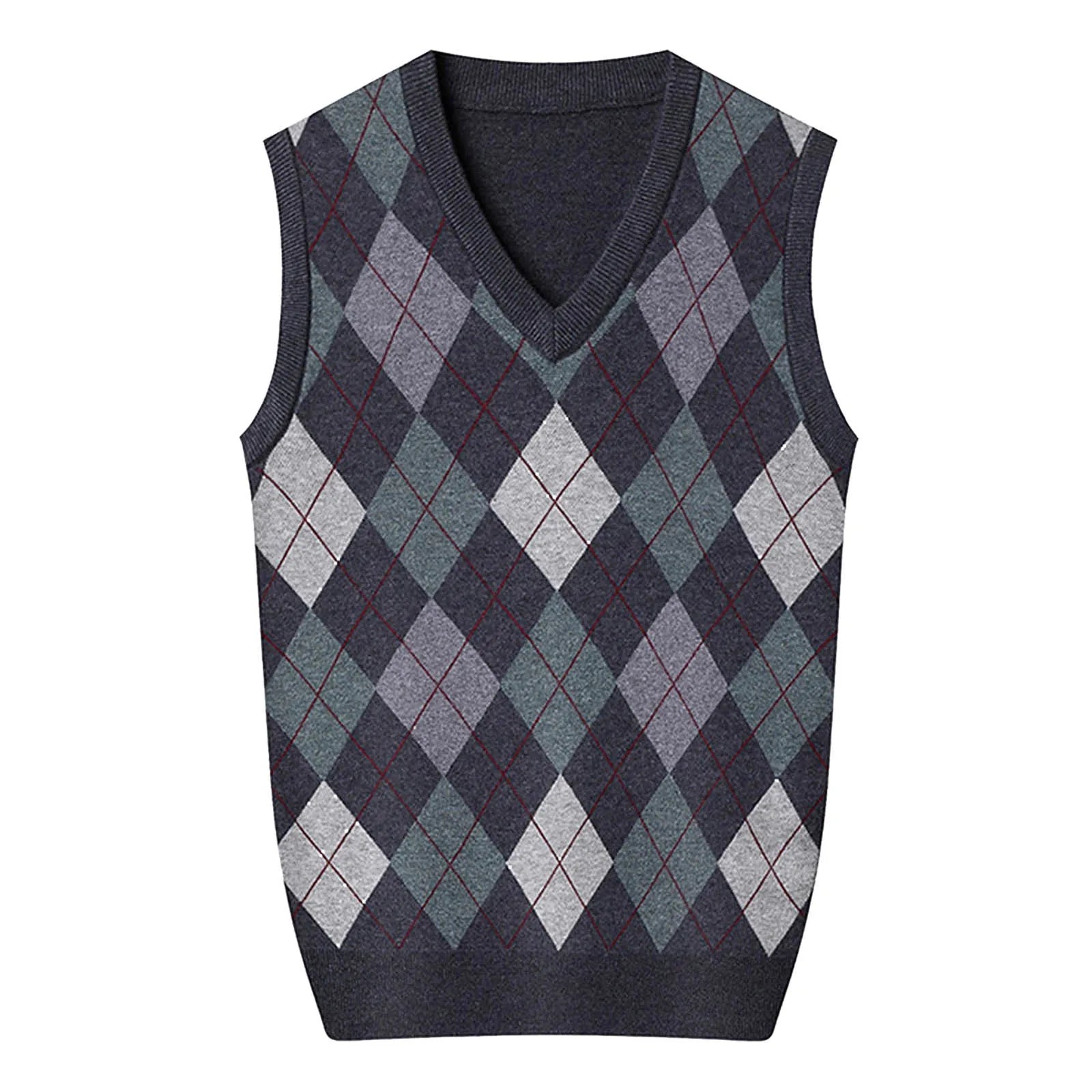 Men's Contrast Knit Vest