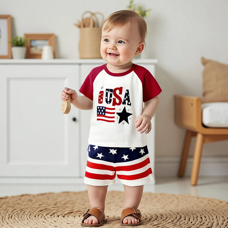 USA Flag Outfit Set