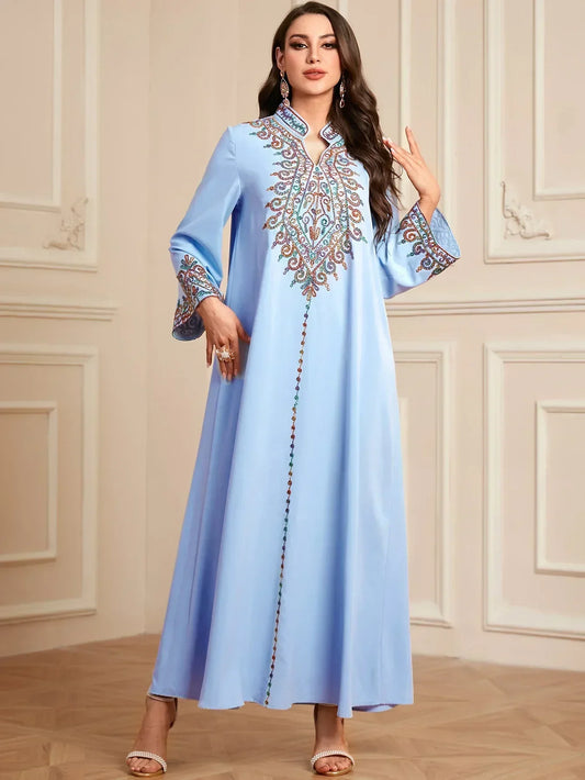 Elegant Embroidered Abaya Kaftan