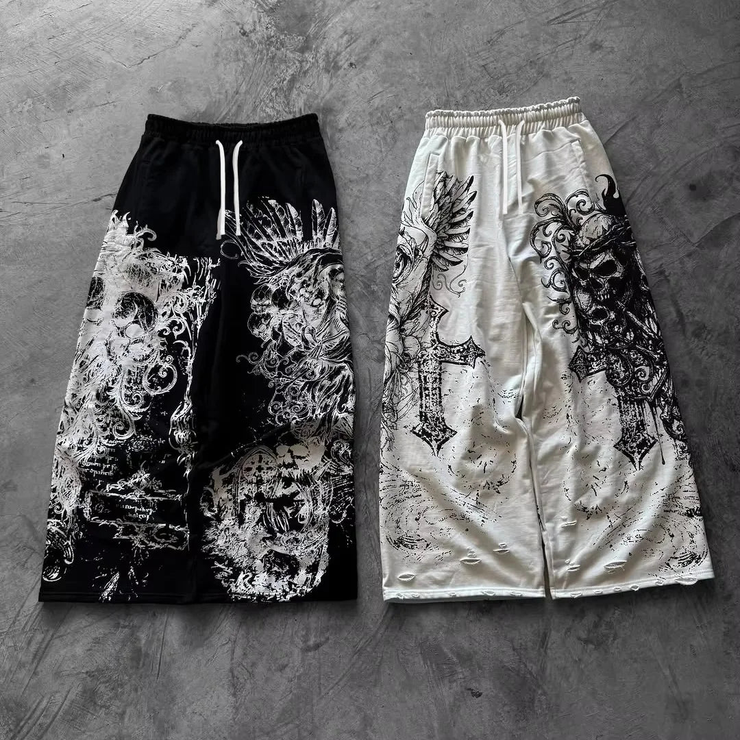 Y2K Gothic Oversized Streetwear Pants