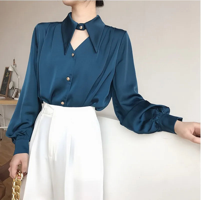 Satin Office Blouse