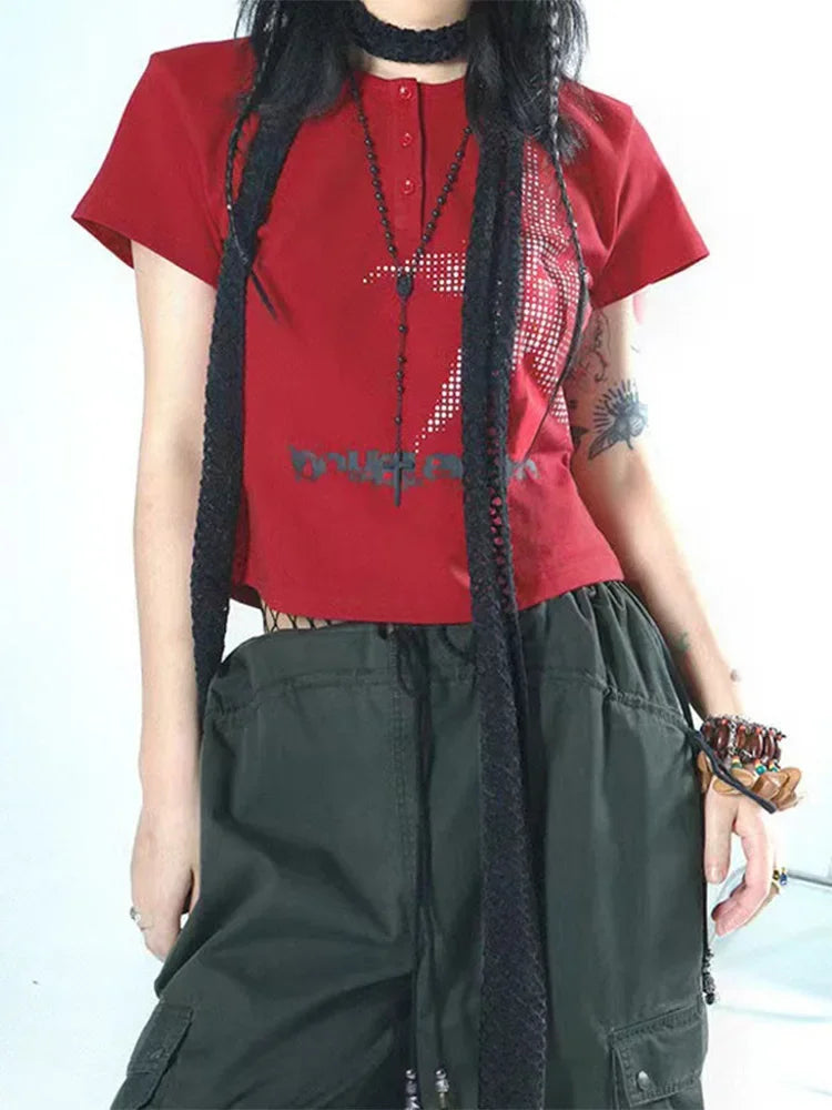 Harajuku Star Print Top