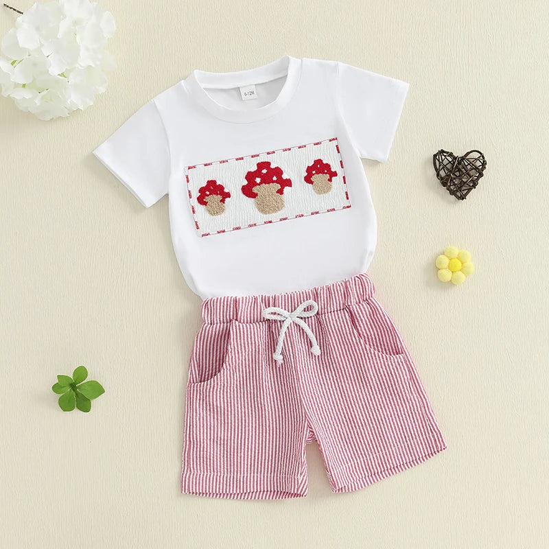 Kids Mushroom Shorts Set