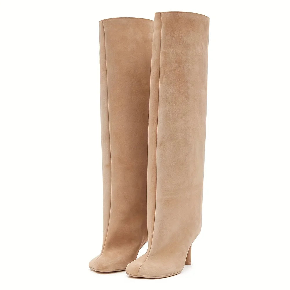 Suede Knee High Boots