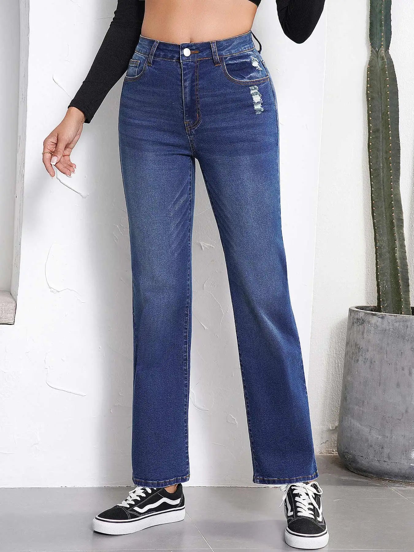High-Waist Flared Jeans