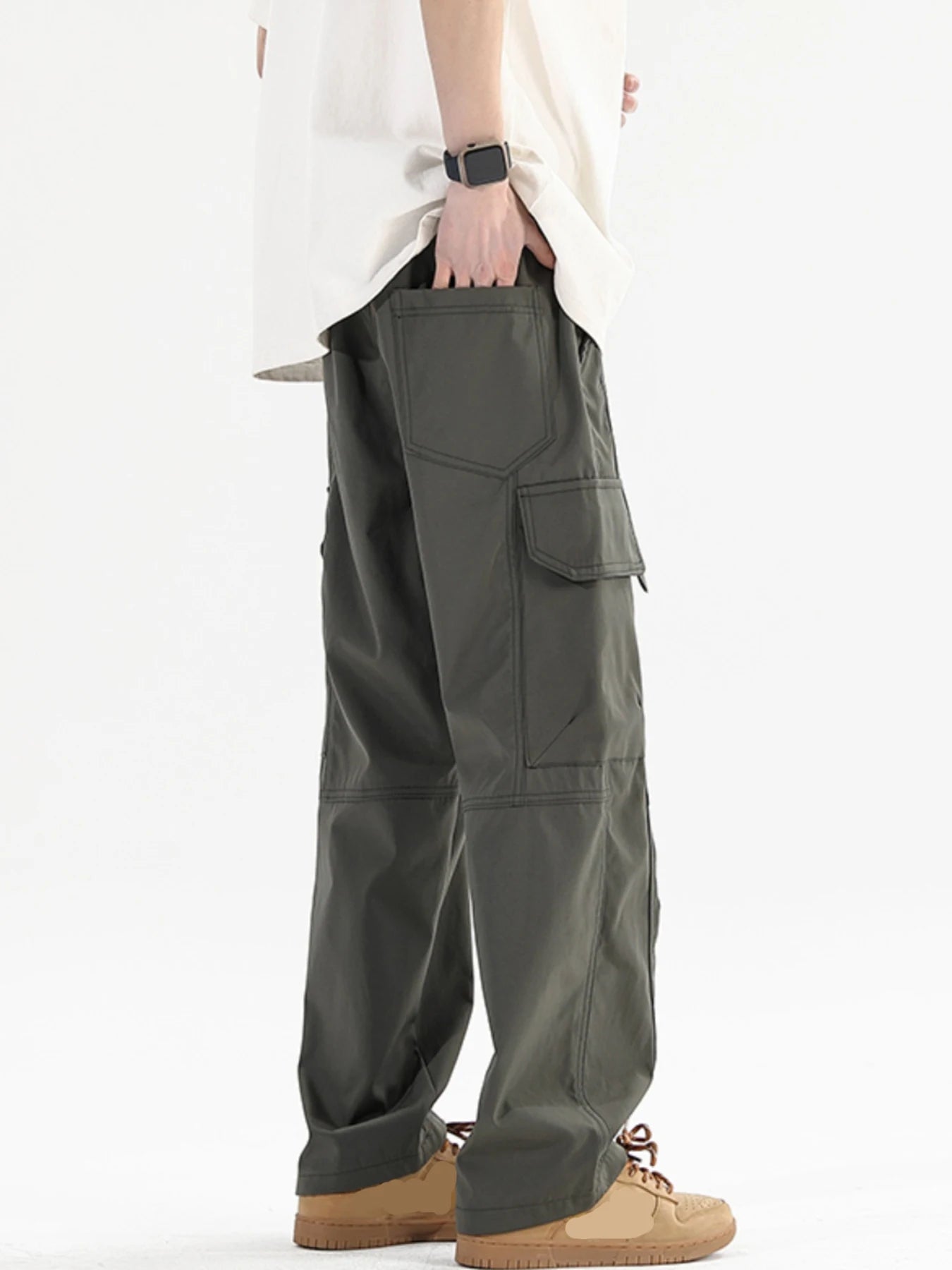 Men's Streetwear Cargo Parachute Pants