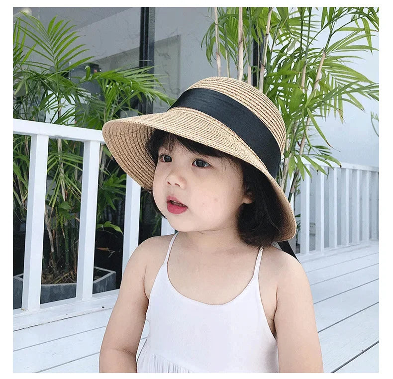 Mother & Kids Straw Sun Hat Set