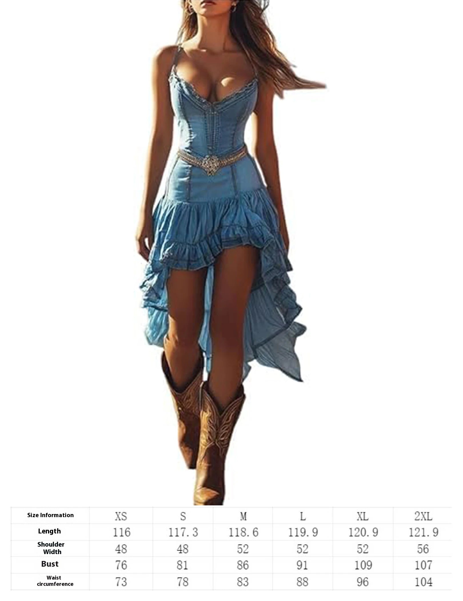 Ruffle Spaghetti Strap Dress