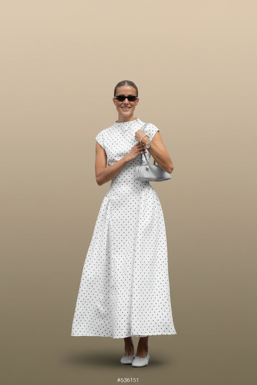 Women's High Waisted Maxi Dress
