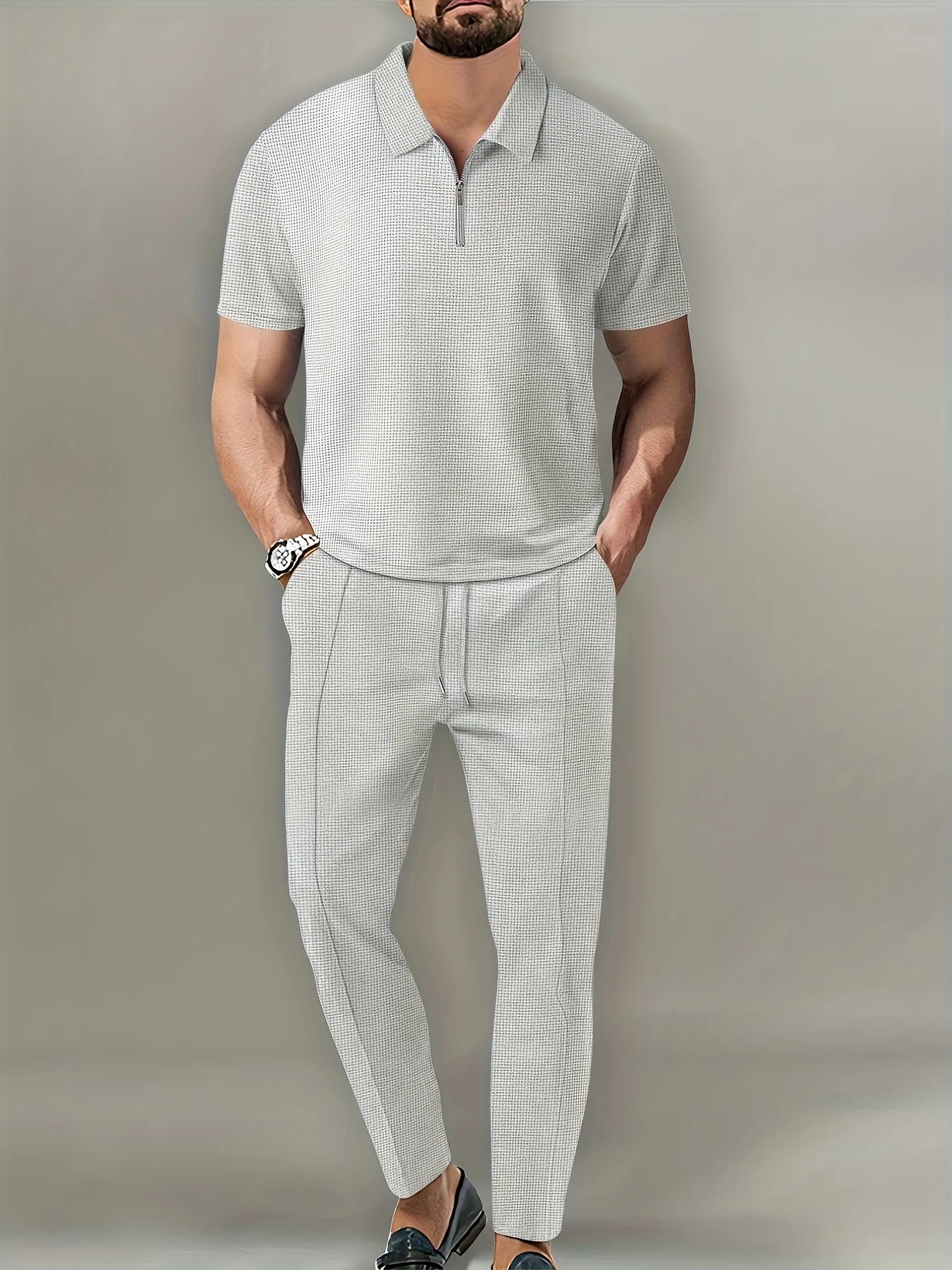 Men's Waffle Suit Set