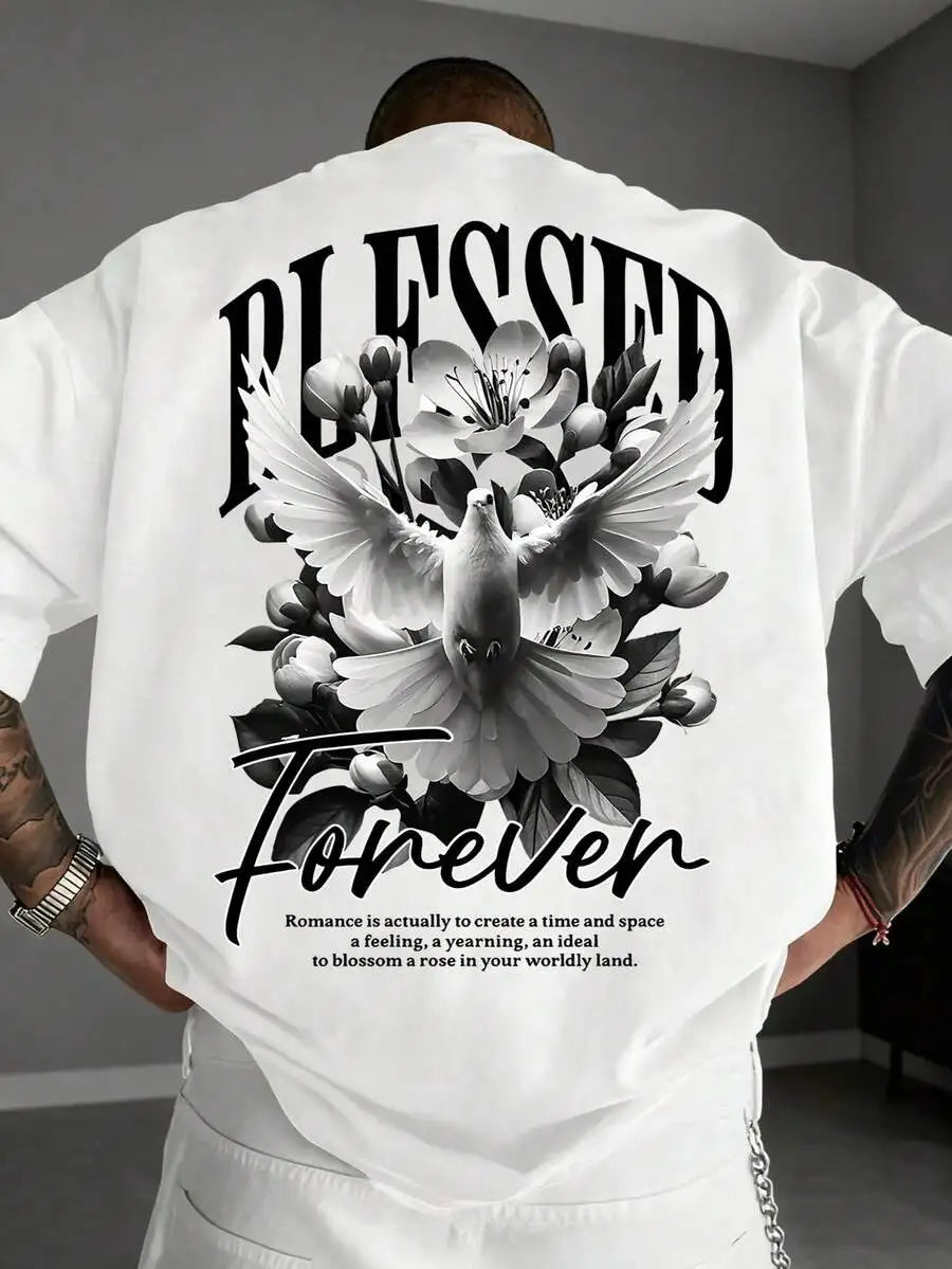 Men Blessed Forever Floral T Shirt