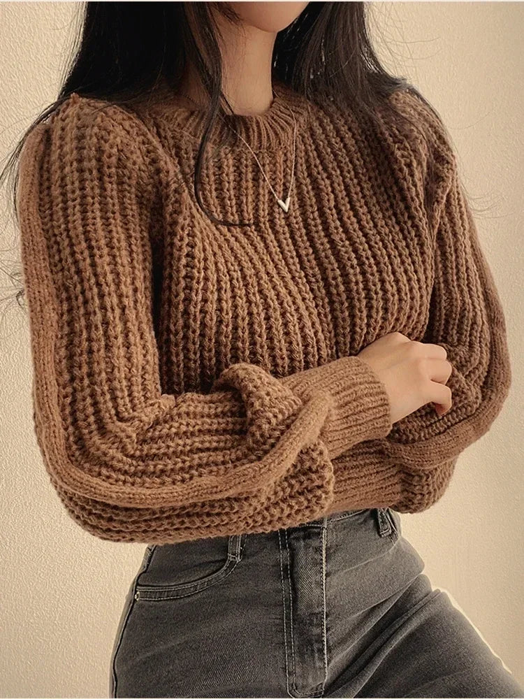 Cropped Knit Pullover