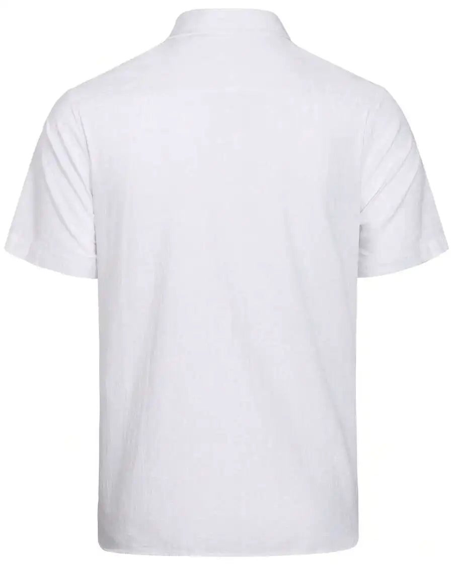 Men's Cotton Linen Short Sleeve Shirt