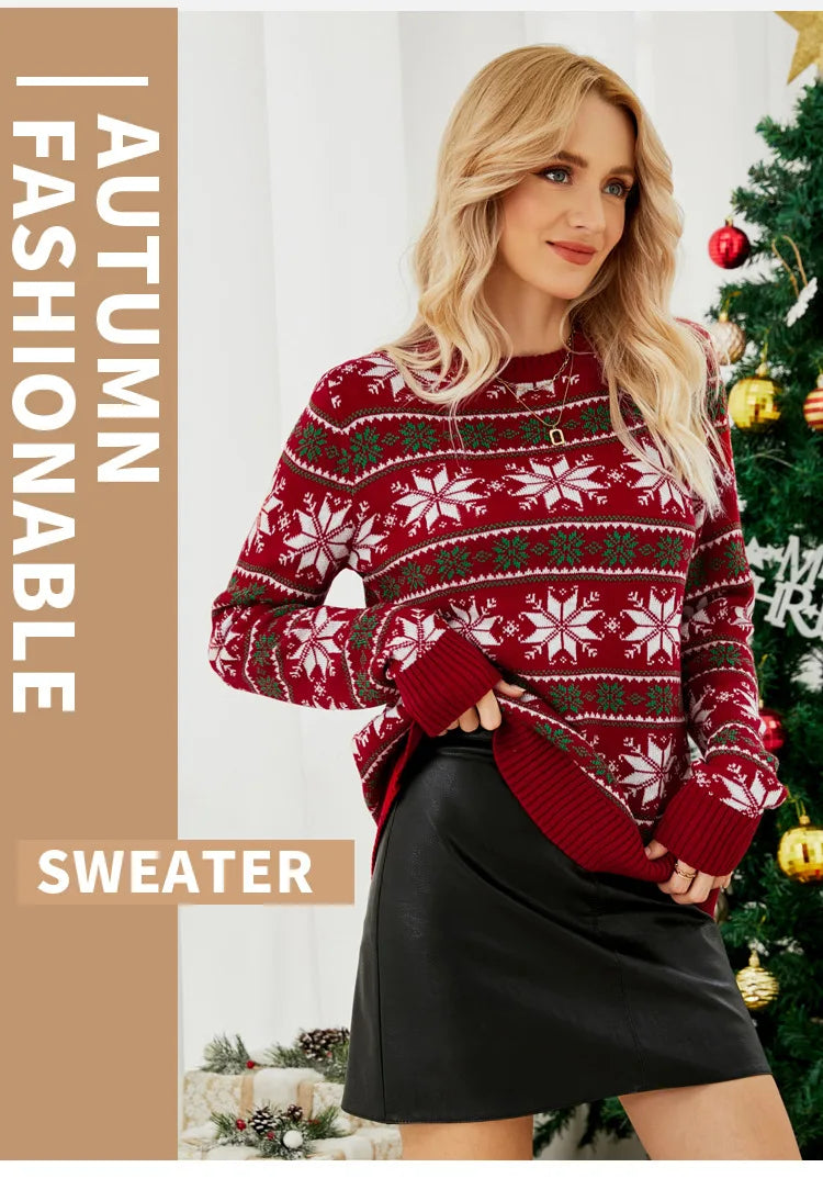 Red Snowflake Sweater