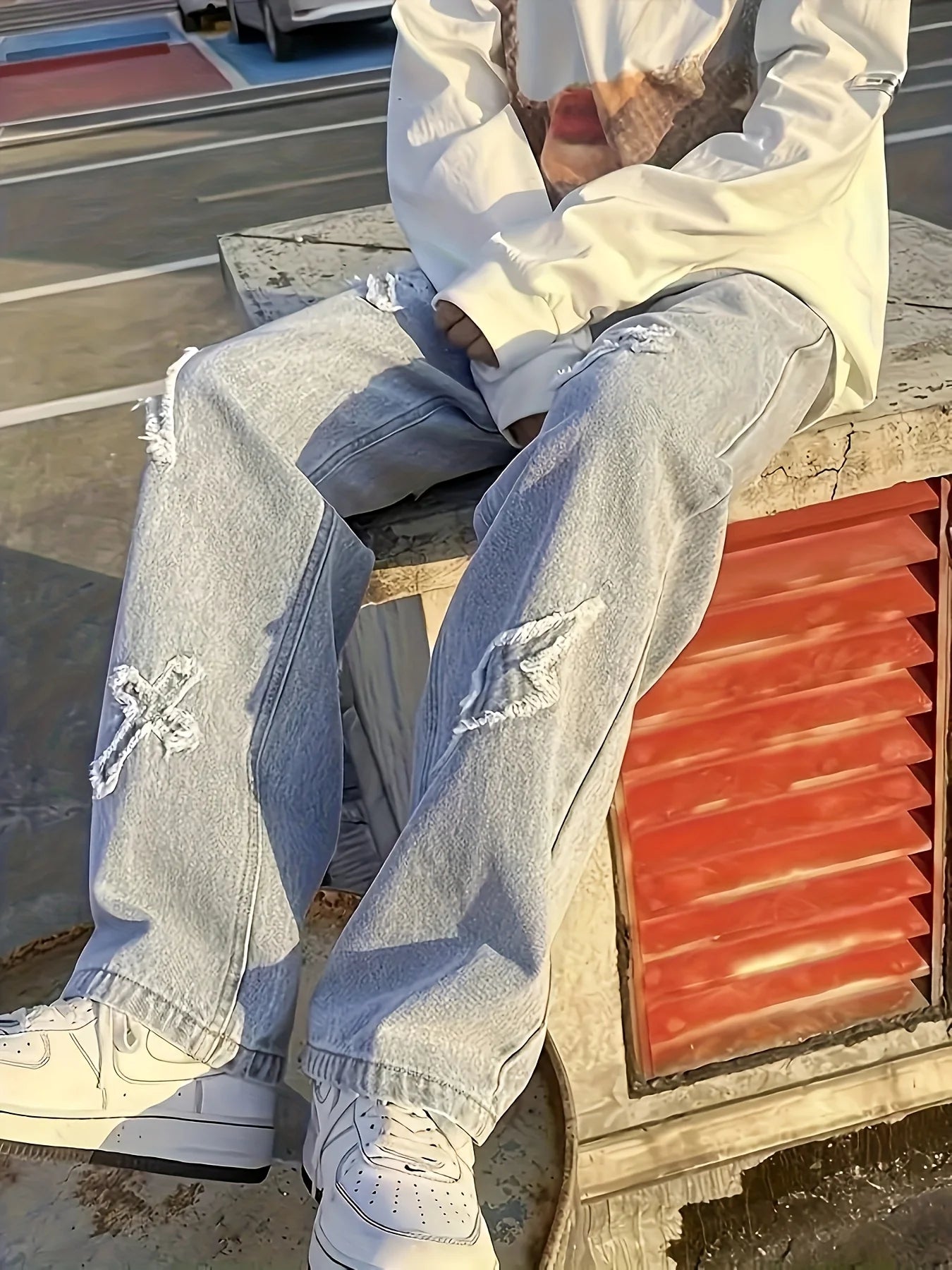 Men's Patch Lightning Jeans