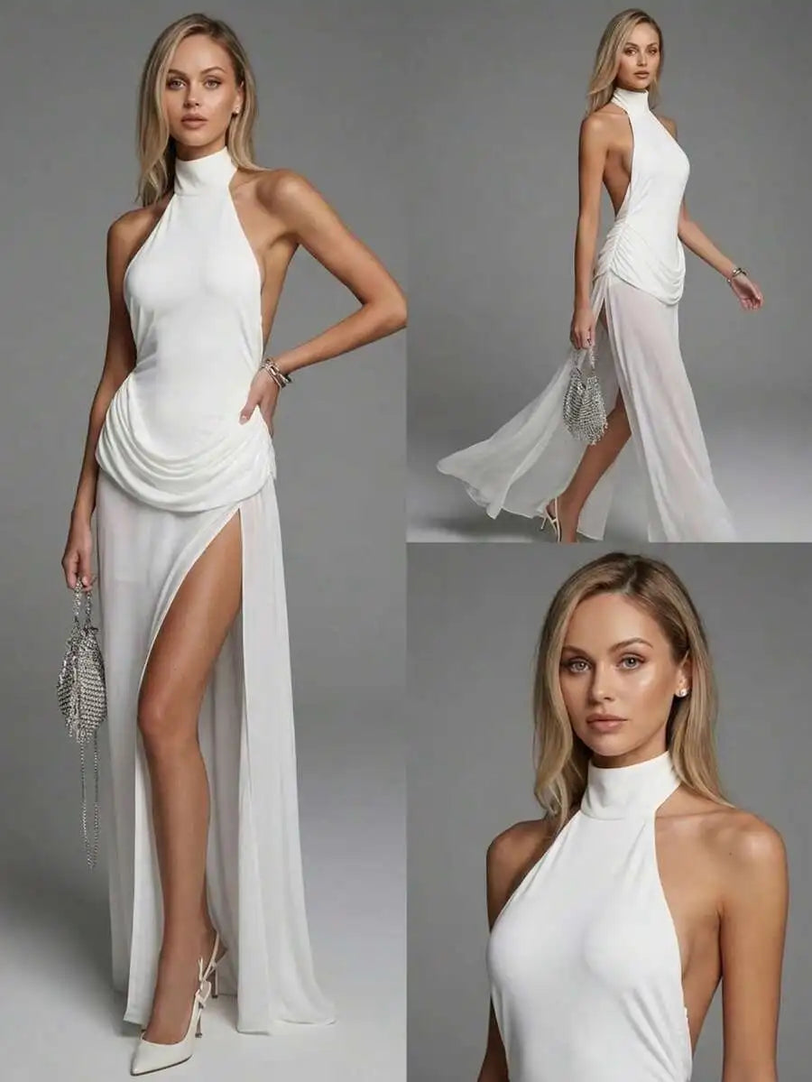 Women's Backless Side Slit Maxi.