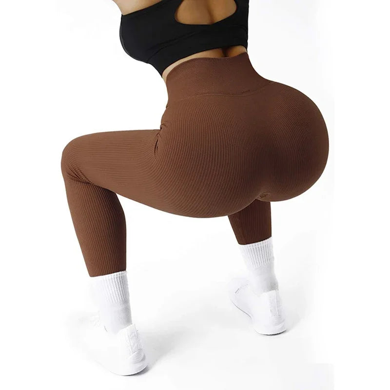 High-Waist Ribbed Leggings