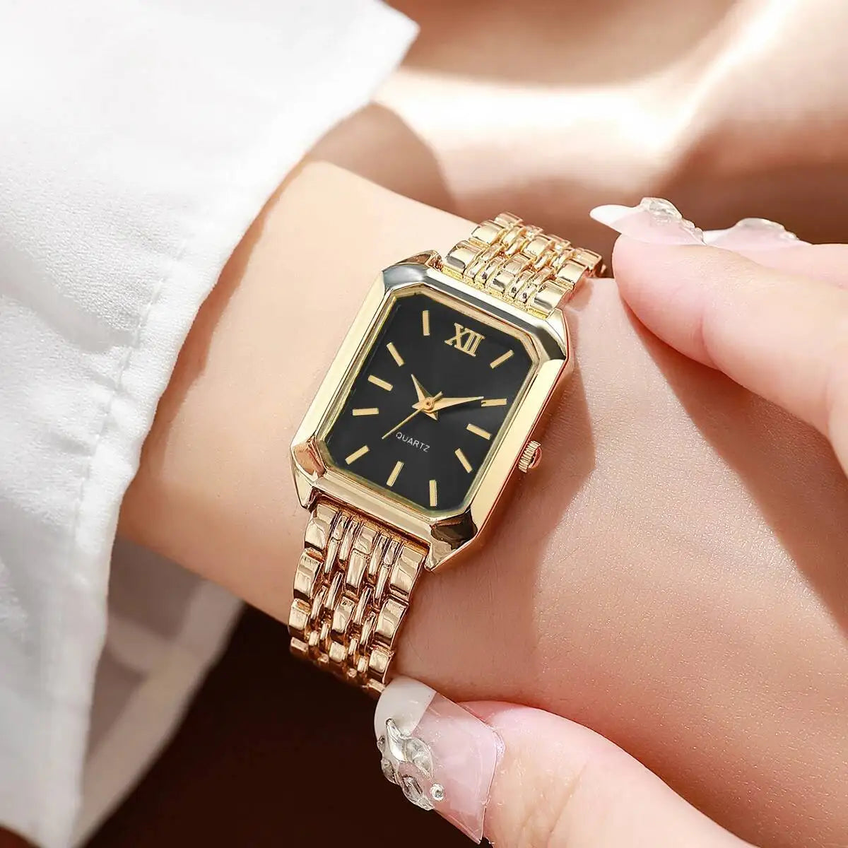 Elegant Rectangle Women’s Quartz Watch