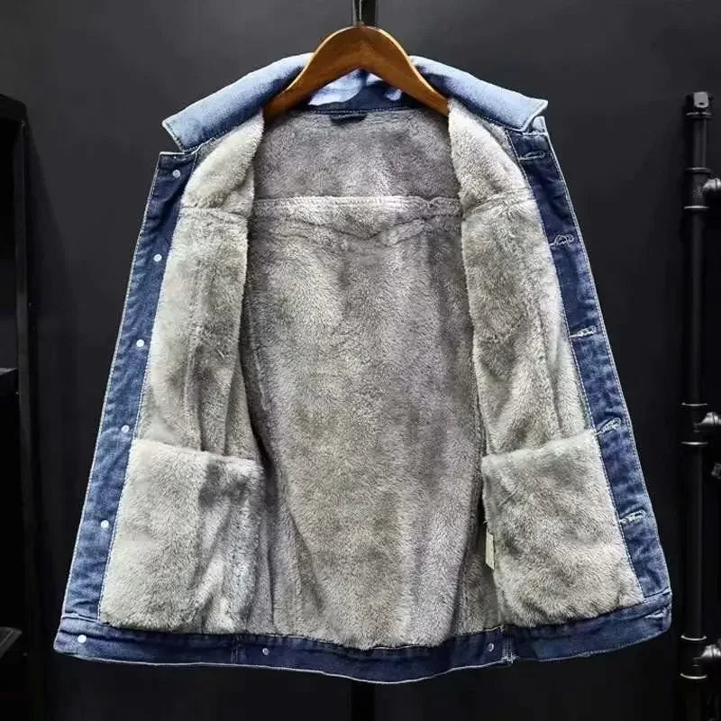 Thick Fleece Denim Jacket
