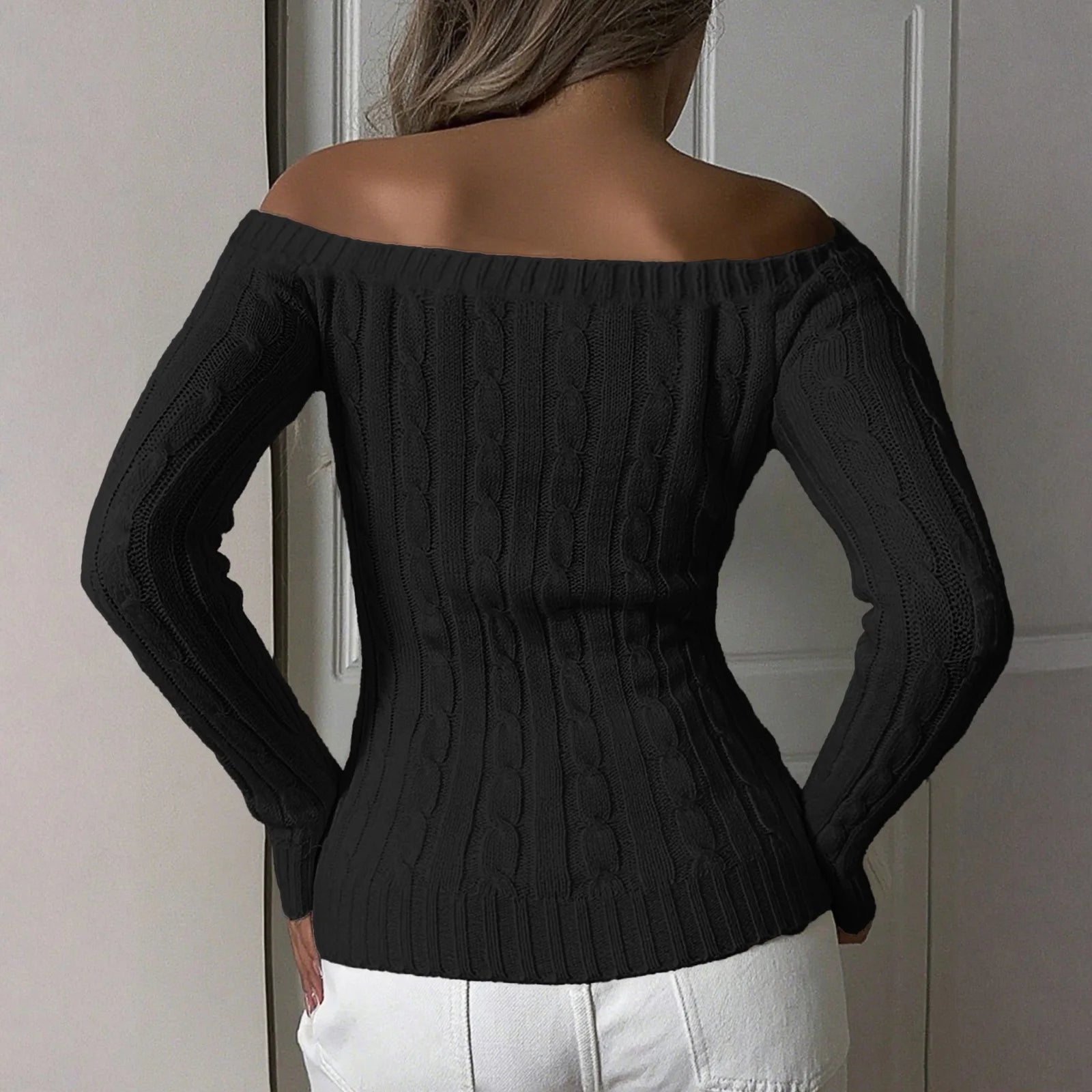 Off Shoulder Sweater