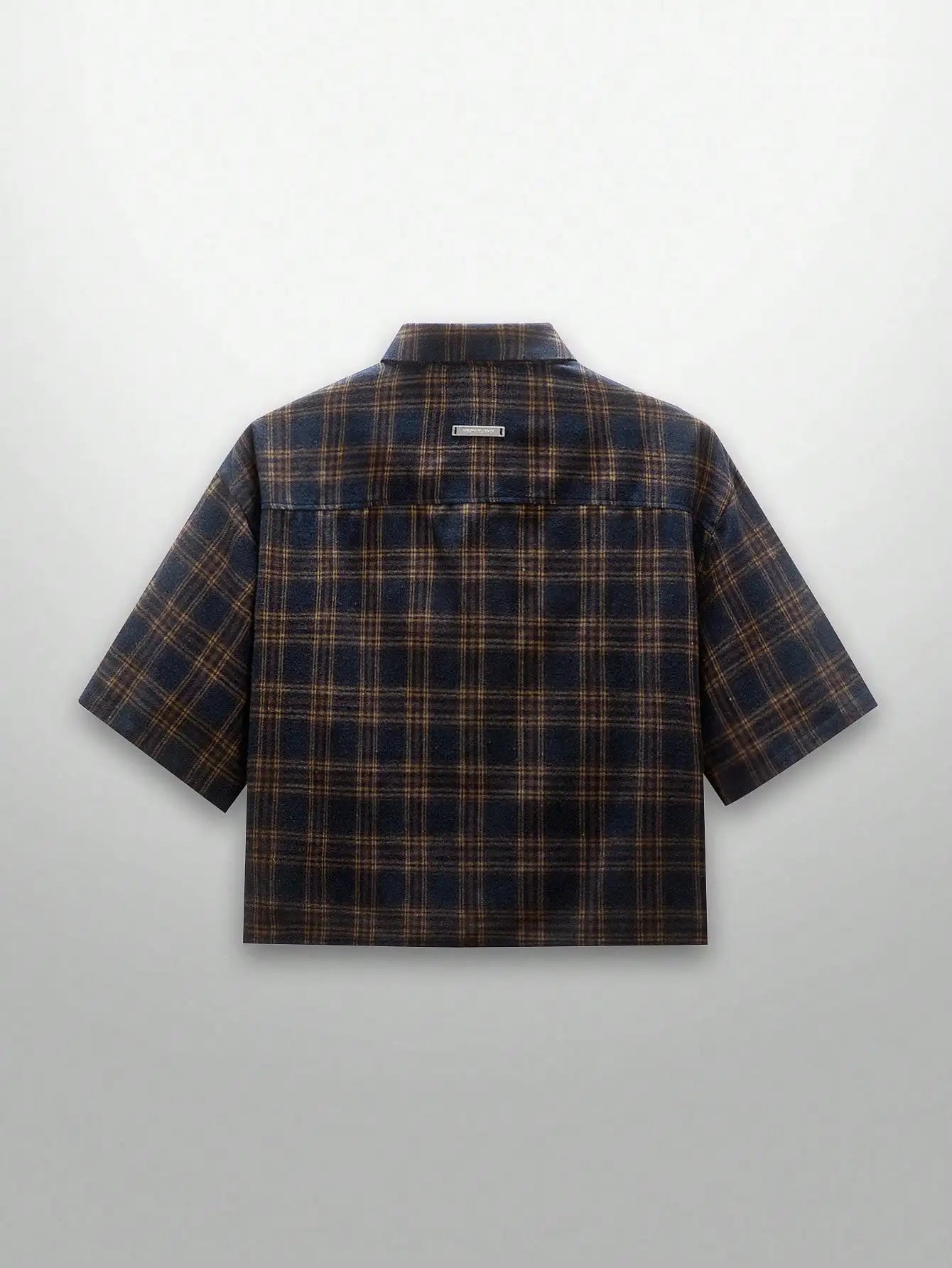 Men Plaid Shirt Spider Web Design