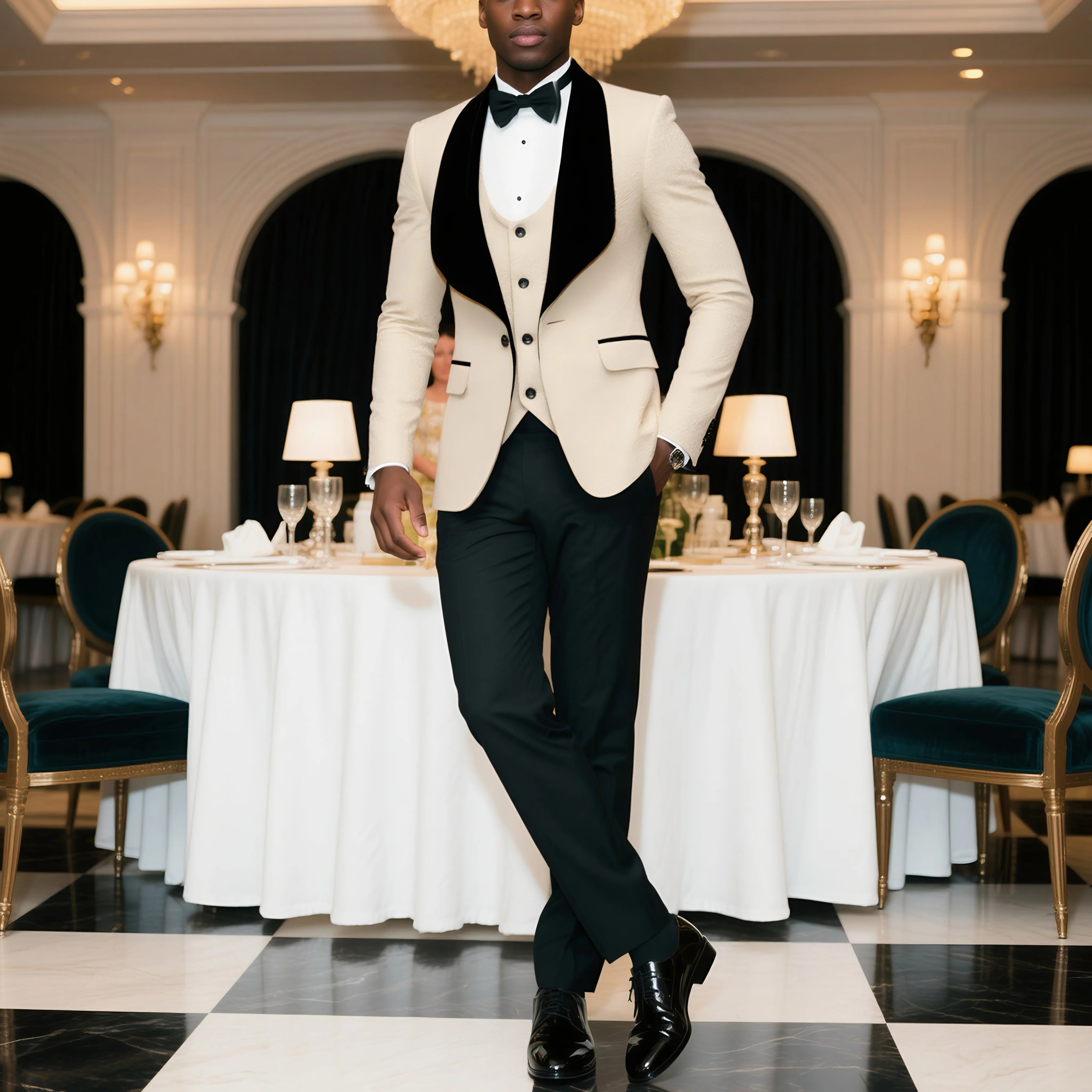 Men's Floral Tuxedo