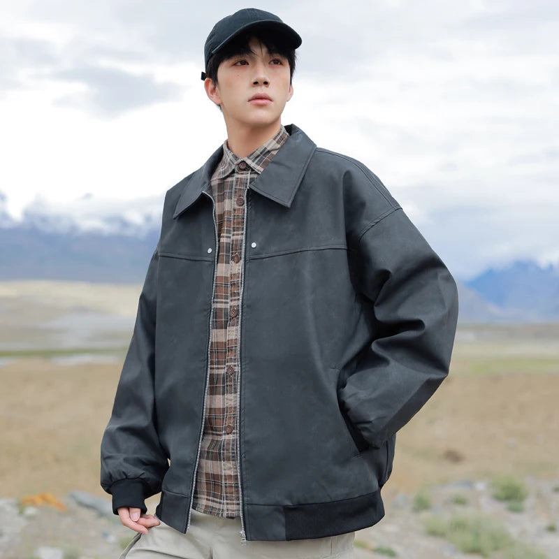 Men’s Brown Biker Jacket