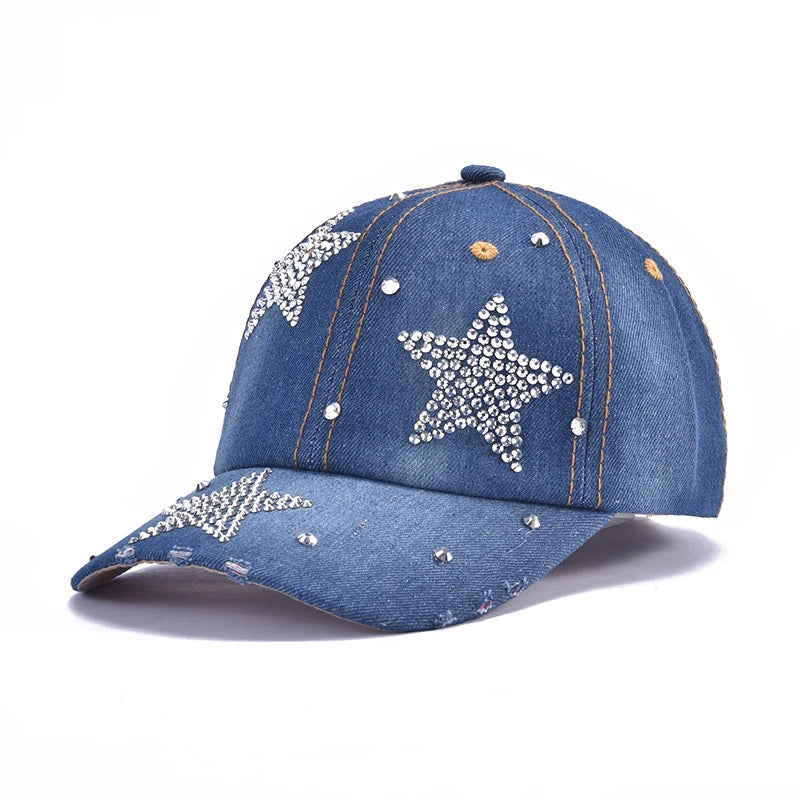 Rhinestone Ponytail Cap