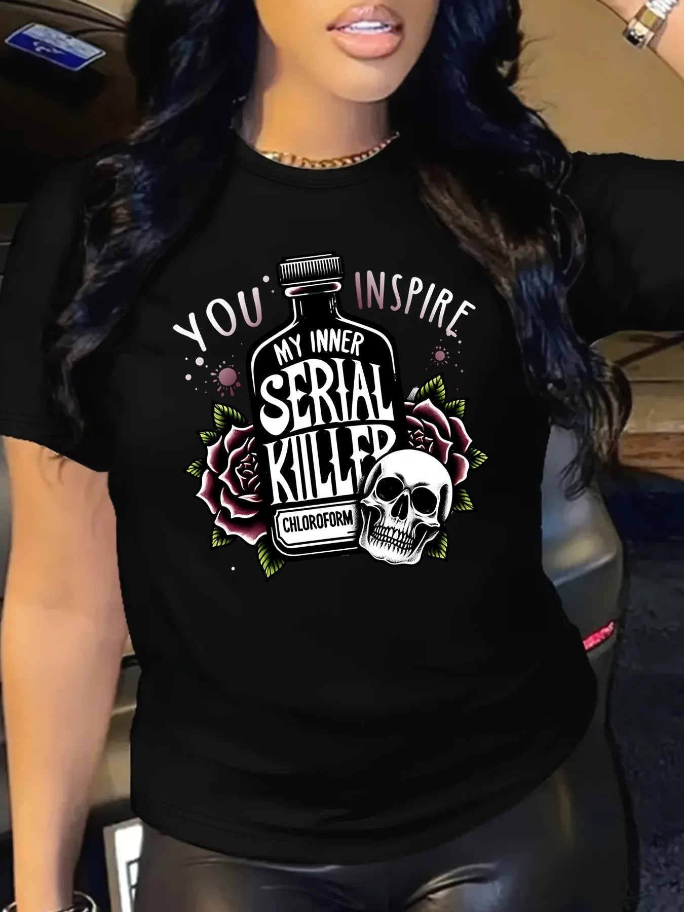 Skull Rose Halloween Tee