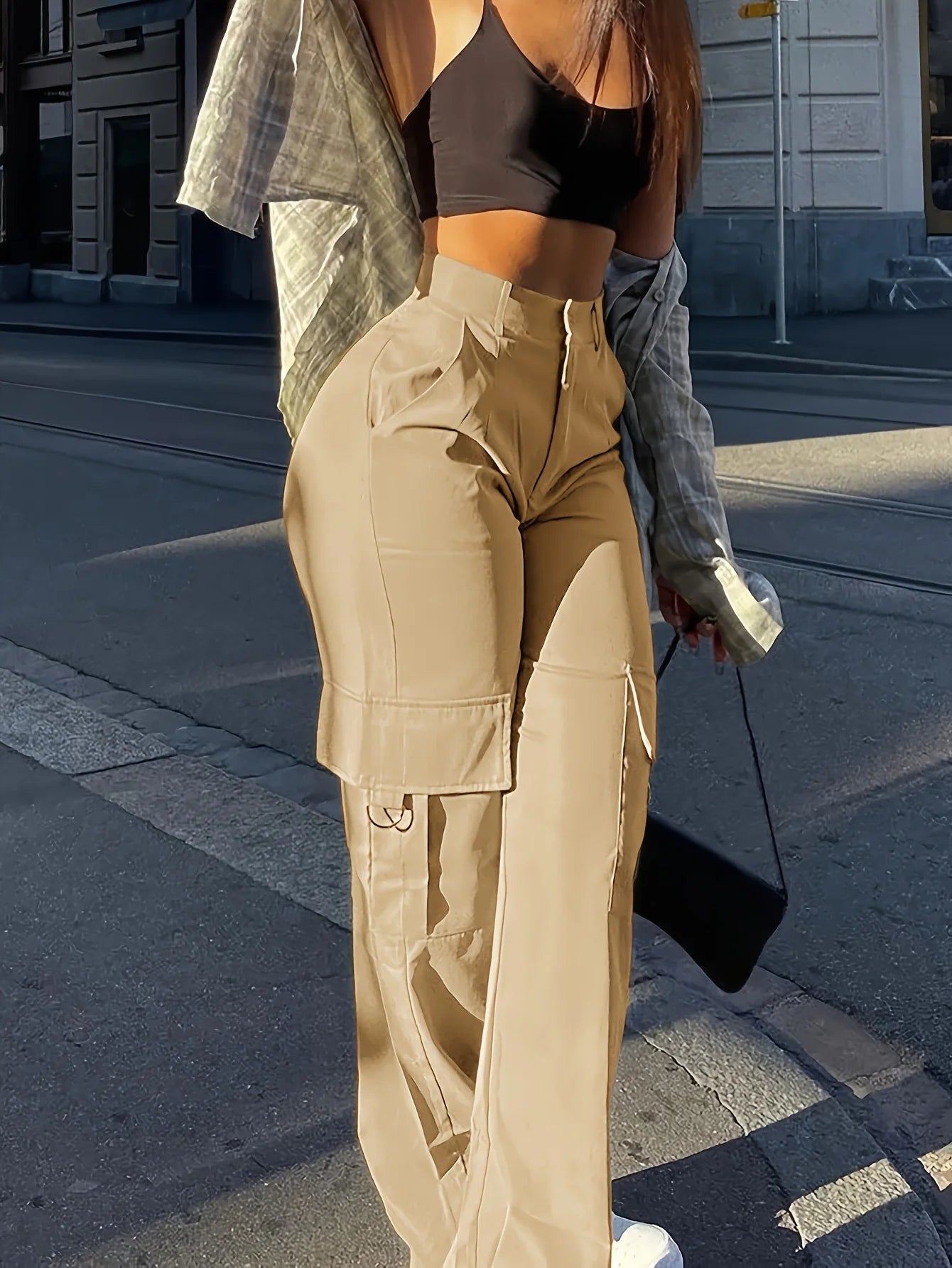 Wide-Leg Cargo Pants