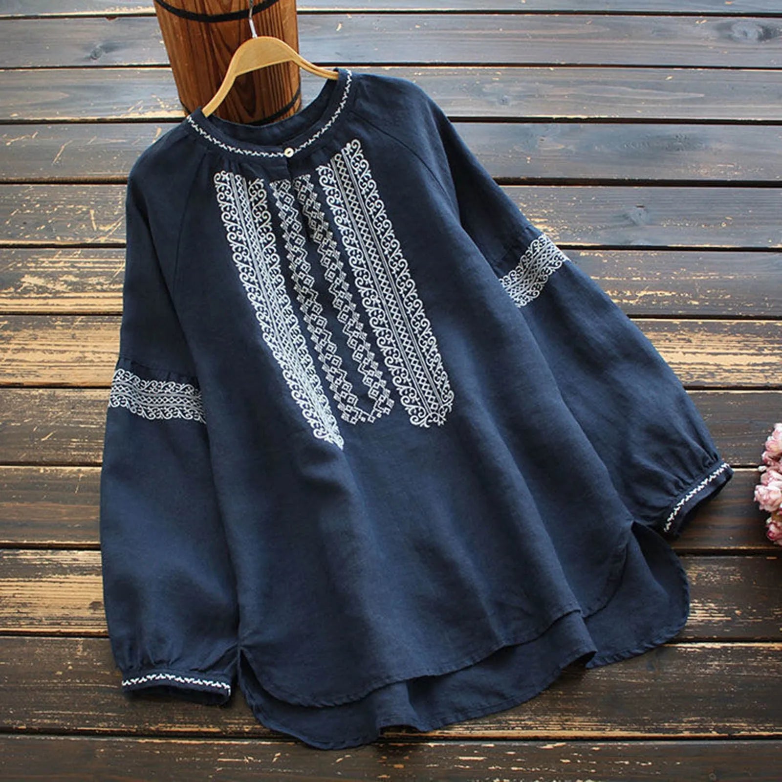 Women's Vintage Ethnic Cotton Blouse