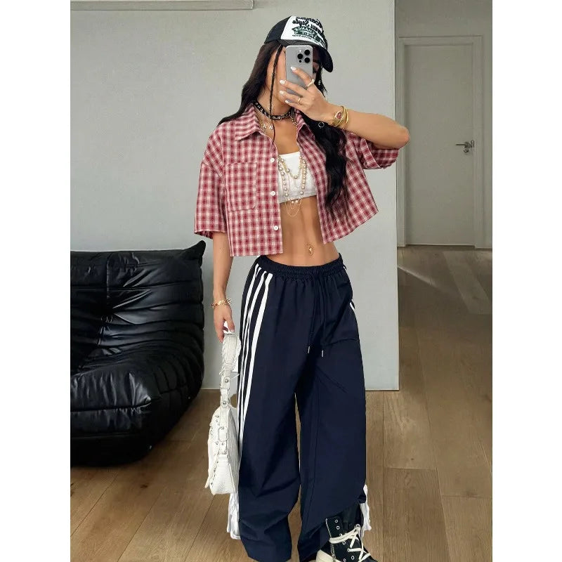 Women's Plaid Crop Shirt