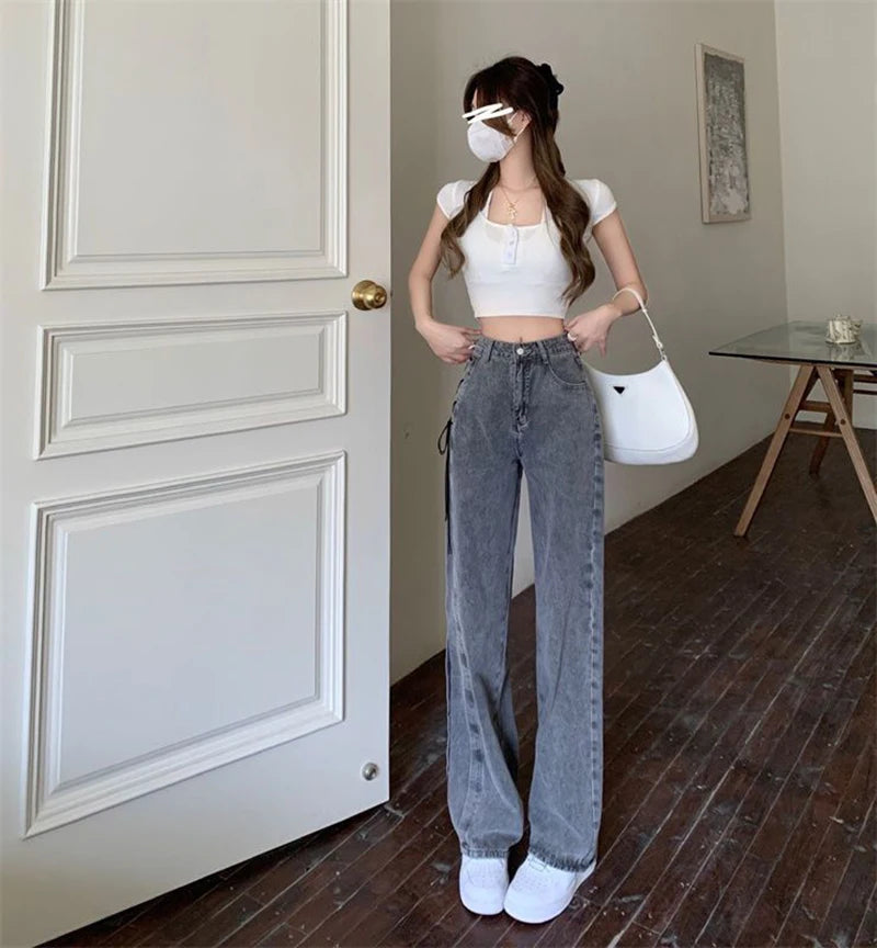 Vintage Lace-Up Jeans