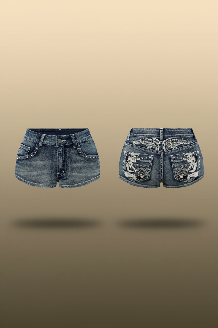 Women's High Waist Denim shorts