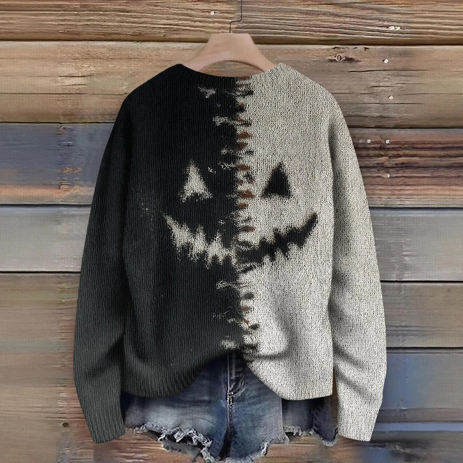 Printed Knit Sweater