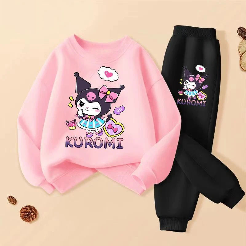 Kuromi cartoon girls tracksuit