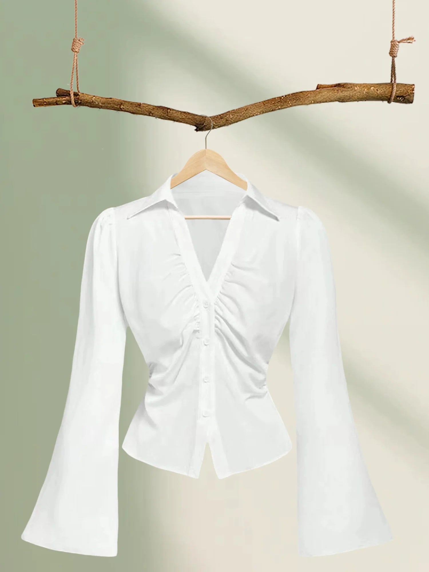 Ruffle Sleeve Blouse