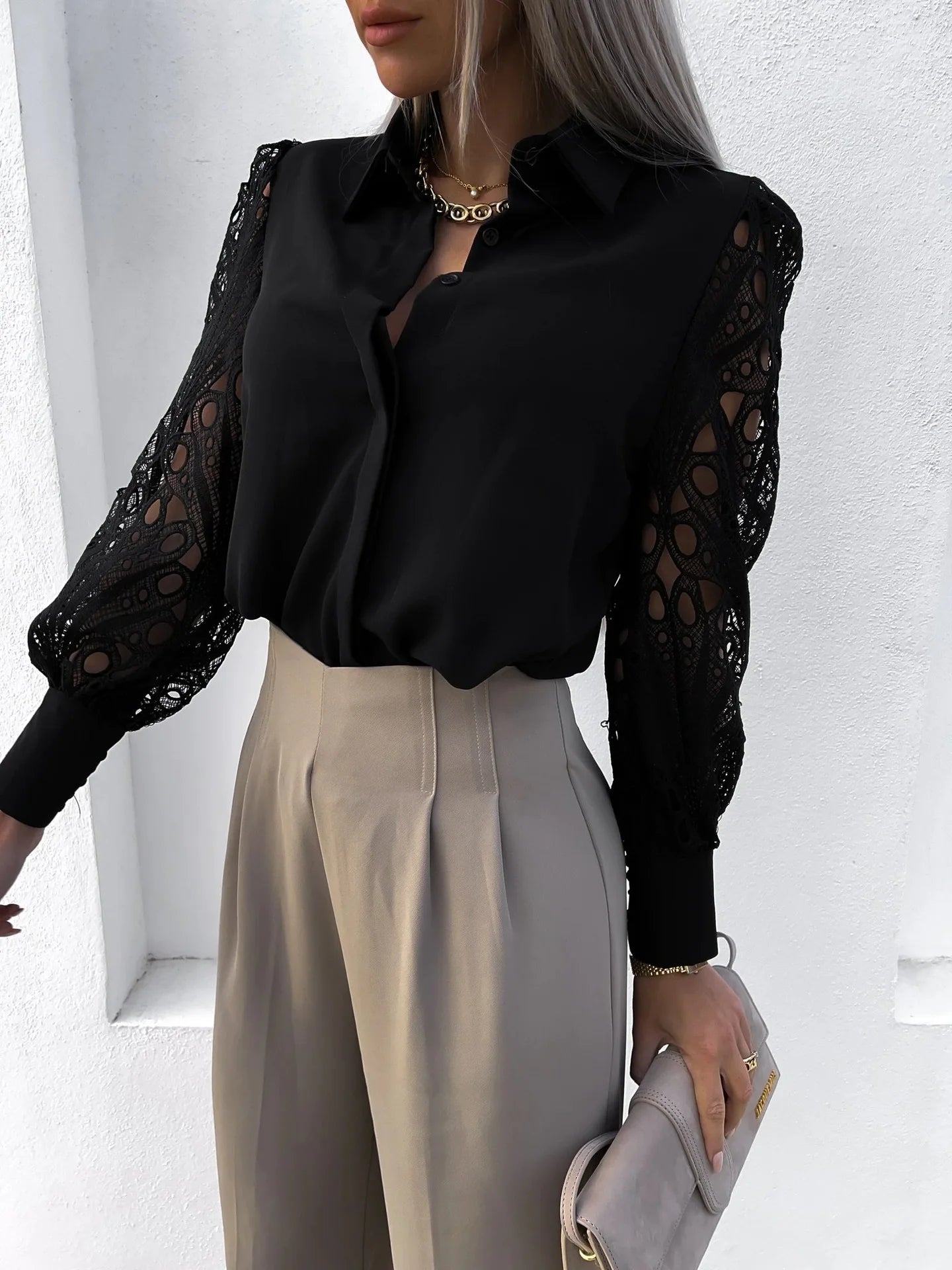 Women's V Neck Blouse