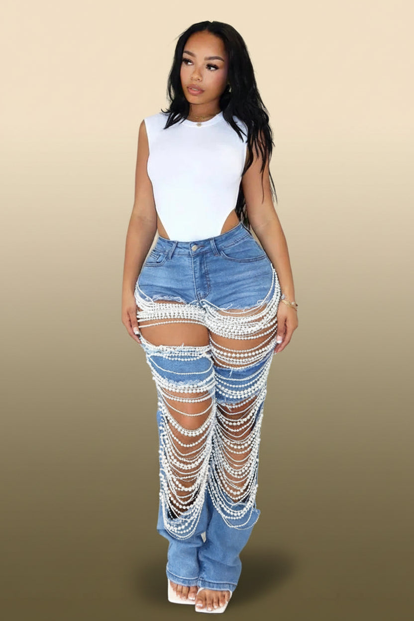 Women's Pearl Ripped Jeans