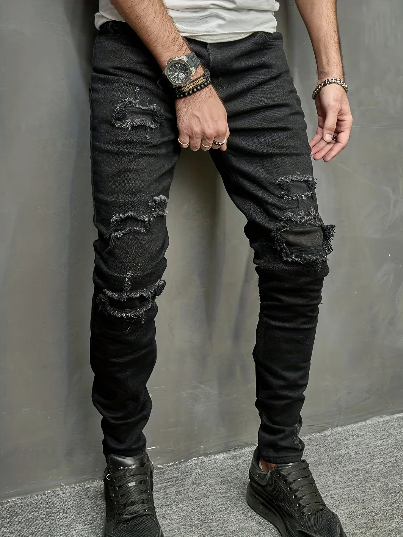 Men's Slim Ripped Jeans