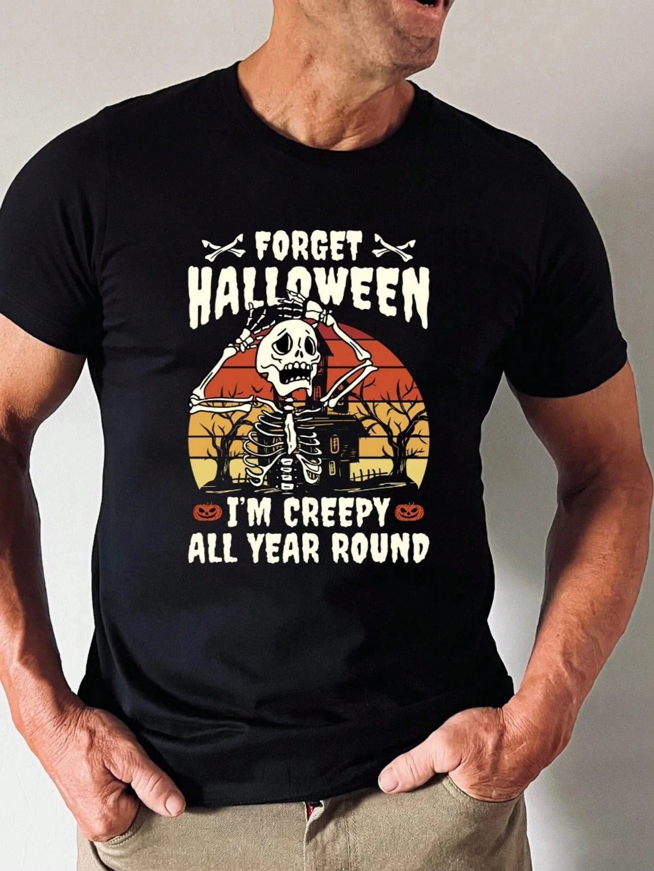 Spooky Dad Ghost Halloween T-Shirt