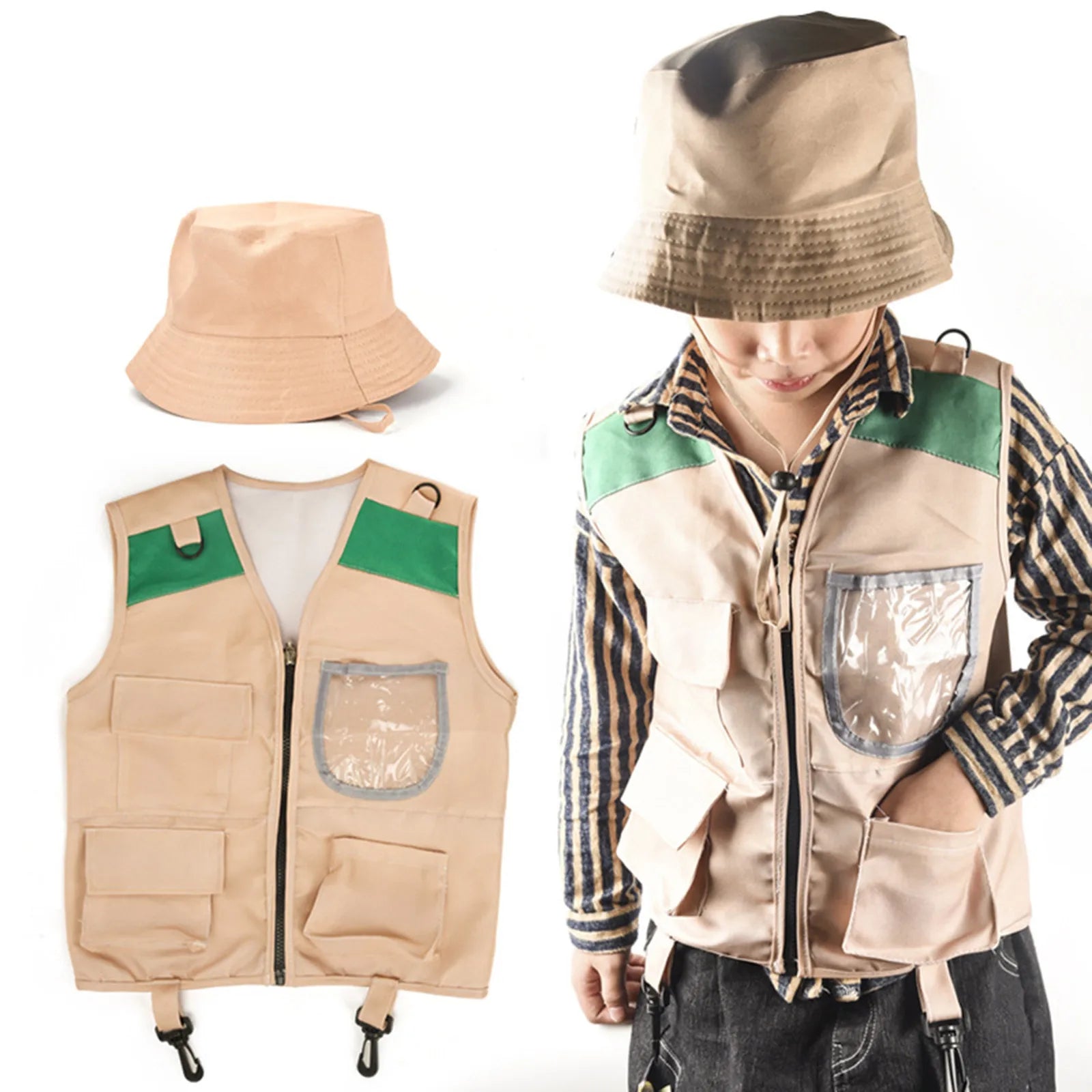 Kids Cargo Vest Set
