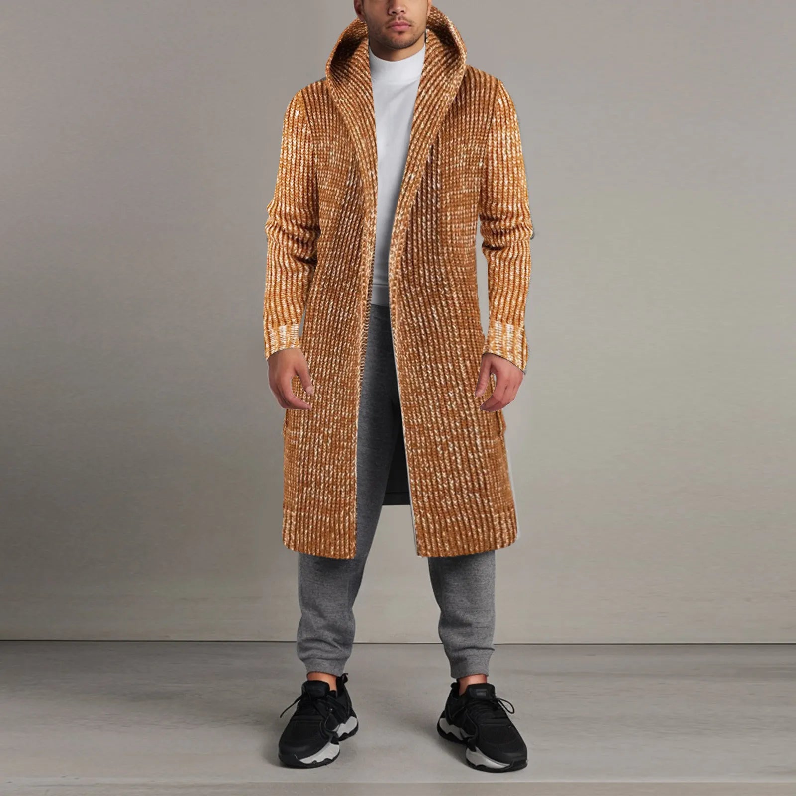 Men's Hooded Cardigan Coat