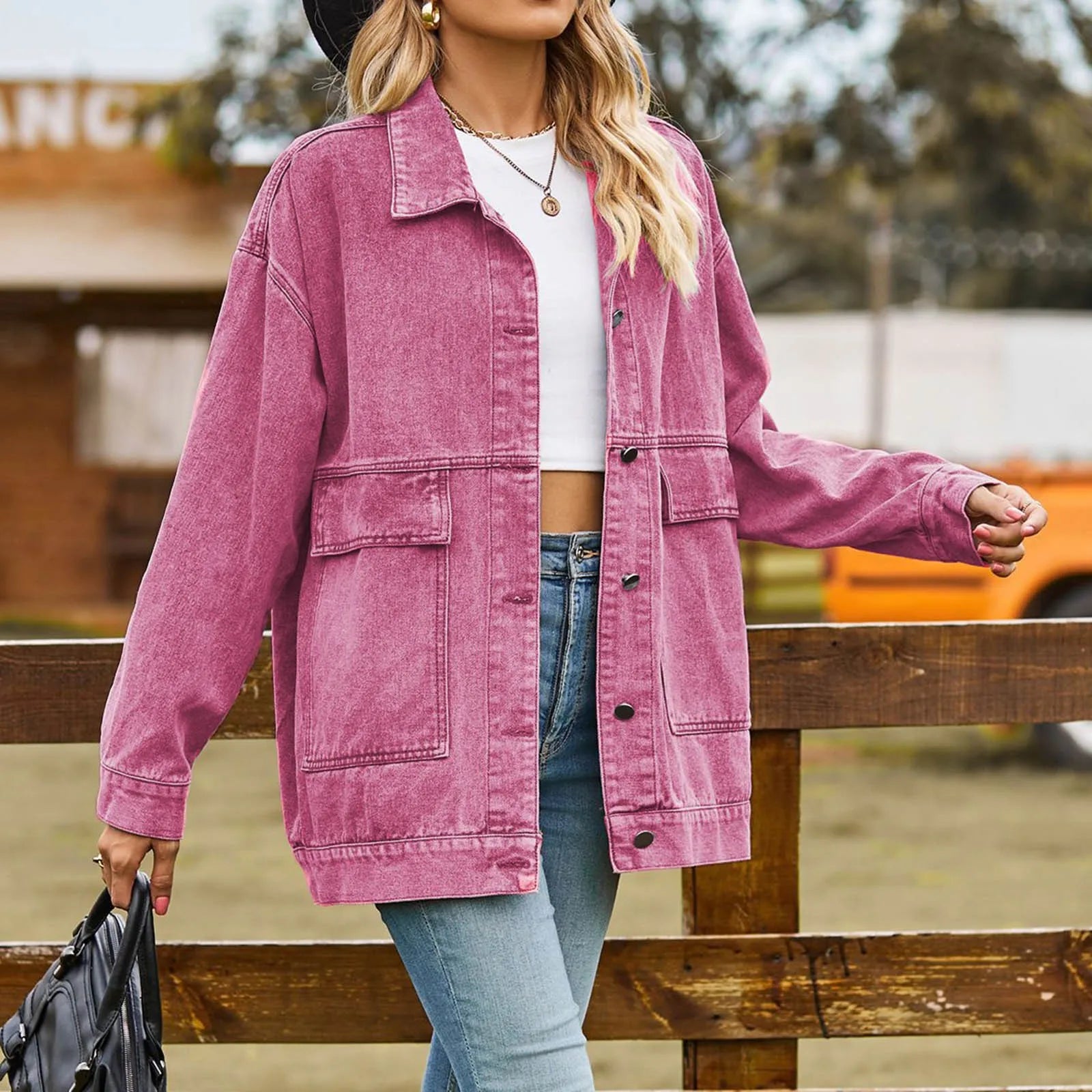 Pink Denim Jacket