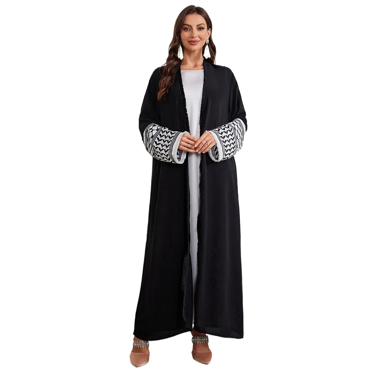 Women’s Embroidered Ramadan Abaya Kimono