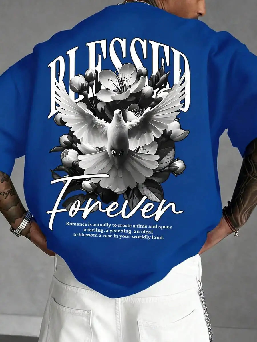 Men Blessed Forever Floral T Shirt