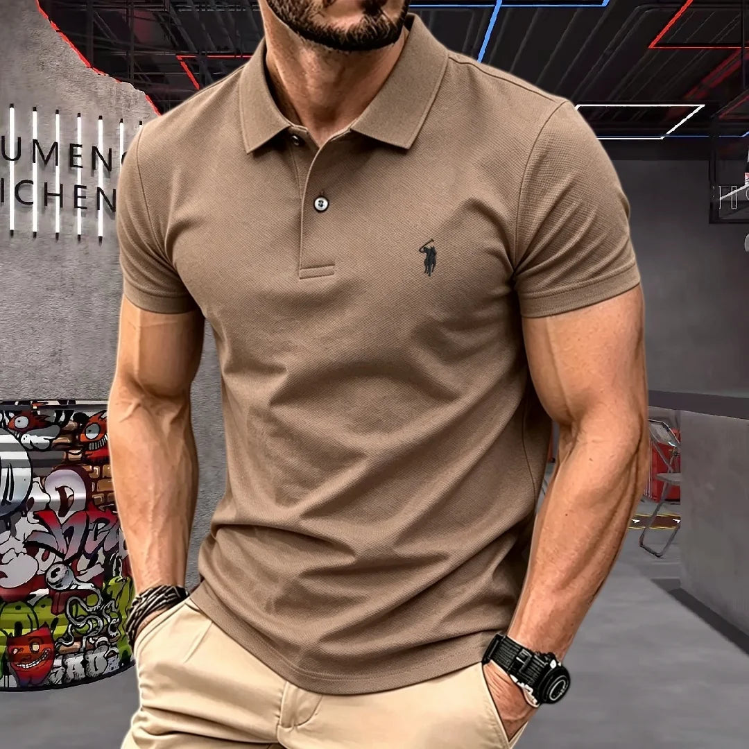 Men’s 100% Cotton Embroidered Polo Shirt